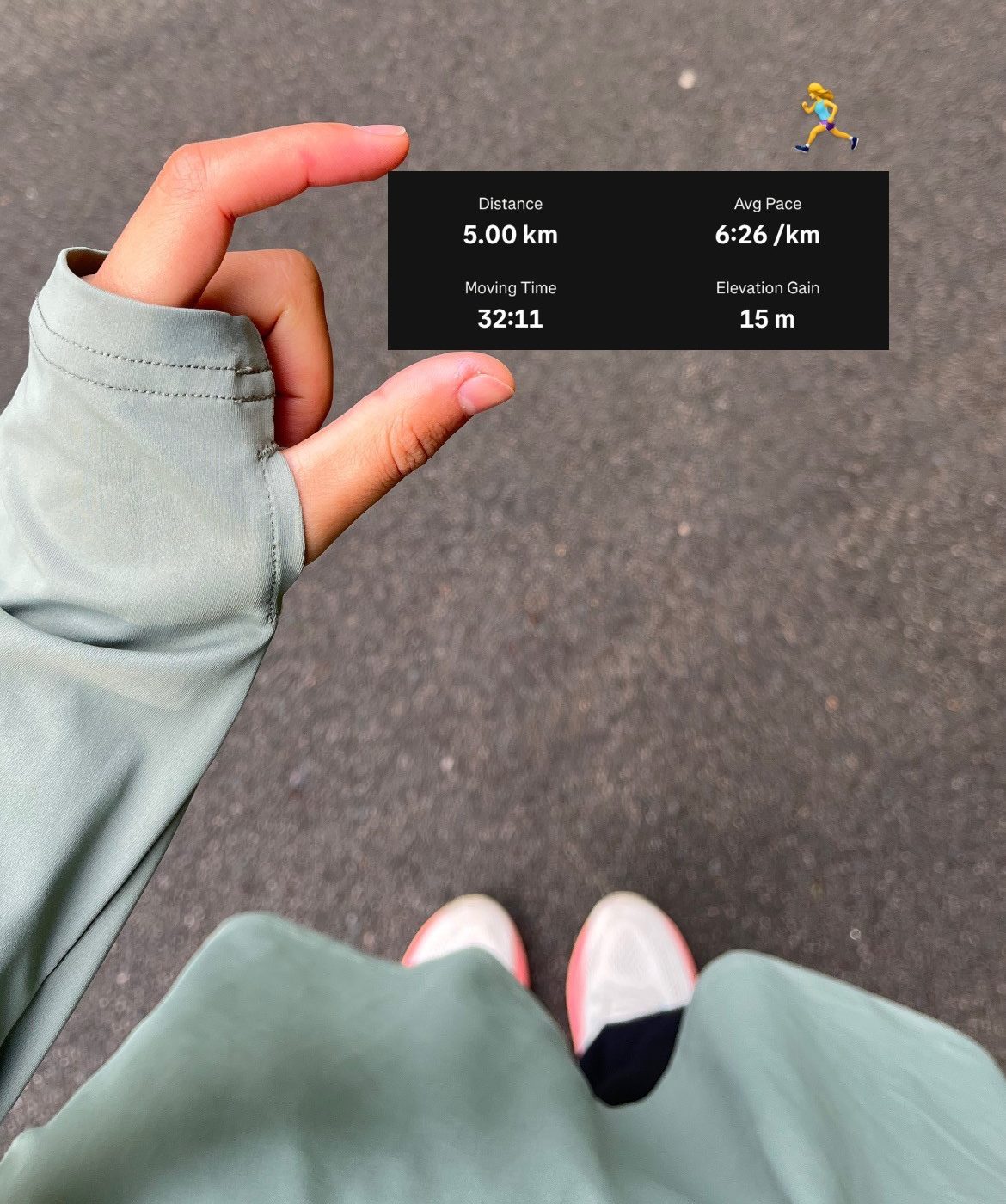 person holding a tracker