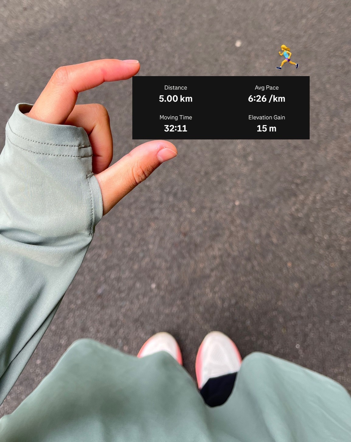 person holding a tracker