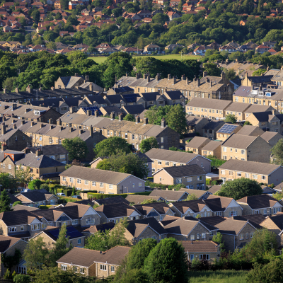 aerial view from Bradford houses