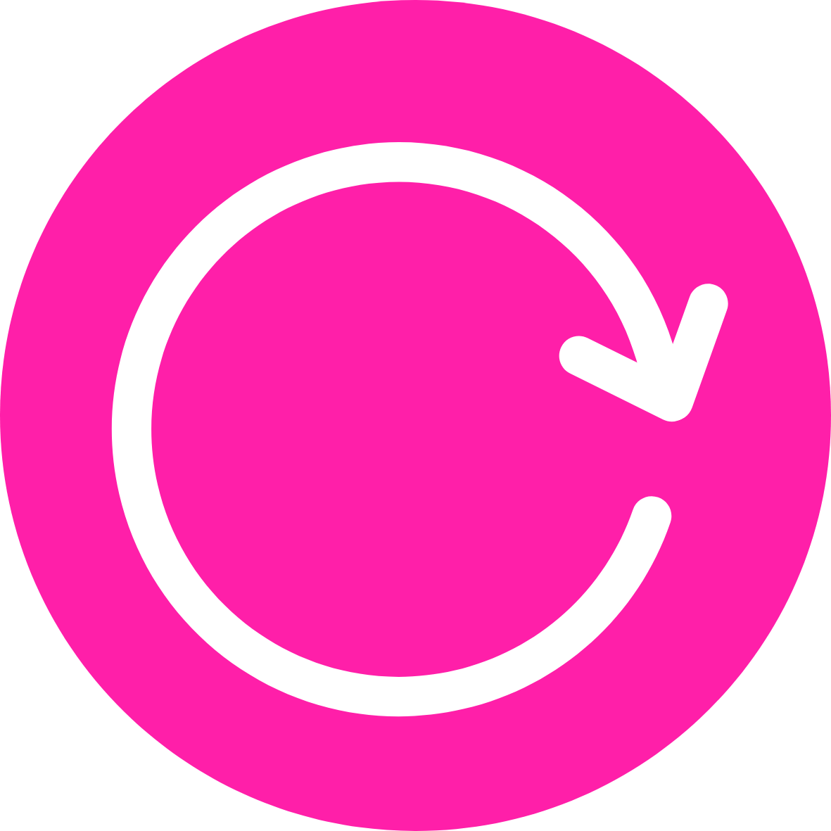 pink background with white cirlce